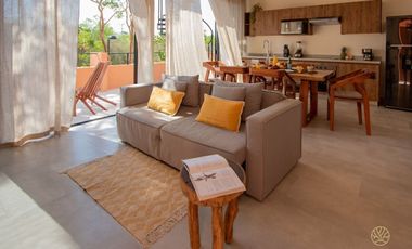 Roof Top 2BR  apartment in Tulum Pool+Gym+ BBQ