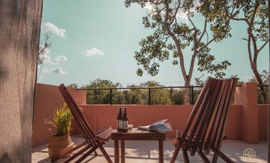 Roof Top 2BR  apartment in Tulum Pool+Gym+ BBQ