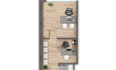 ARRIENDO OF. COMERCIAL OPEN MONTEMAR 1RECEPCION+1OF+1B+1EST.