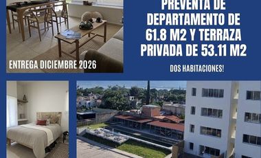 DEPARTAMENTO EN VENTA PLANTA BAJA CON TERRAZA PRIVADA EN JOCOTEPEC