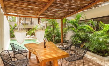 VENTA REMATE DEPARTAMENTO 1 RECAMARA SASKAB TULUM REGIÓN 15  ESCRITURA INMEDIATA