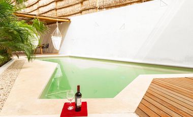 VENTA REMATE DEPARTAMENTO 1 RECAMARA SASKAB TULUM REGIÓN 15  ESCRITURA INMEDIATA