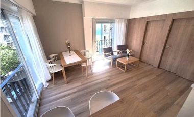 2 ambientes a nuevo. balcón. Amoblado. Centro Mar del Plata