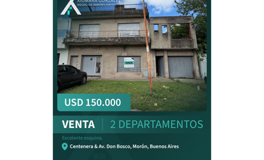 SE VENDE 2 DEPARTAMENTOS EN EXCELENTE ESQUINA