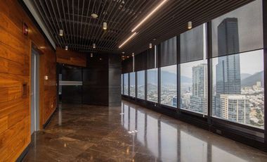 Lujosa oficina en renta de 403m2 en torre corporativa zona Valle Oriente