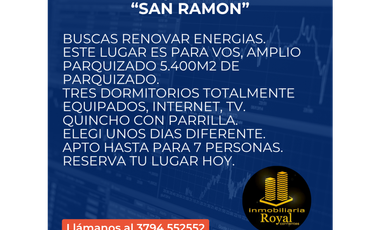 ALQUILER TEMPORARIO QUINTA EN SANTA ANA