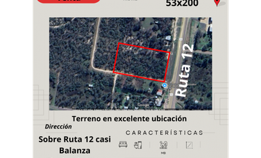 Vendo terreno sobre ruta 12 Riachuelo Corrientes