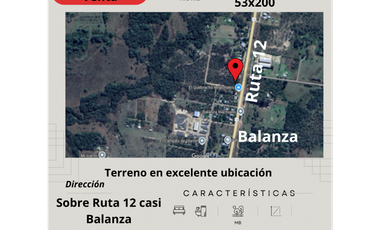 Vendo terreno sobre ruta 12 Riachuelo Corrientes