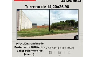 venta de Terreno en calle Sánchez de Bustamante