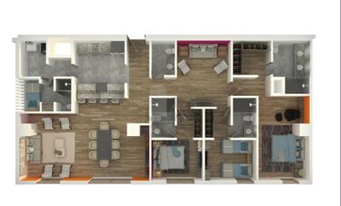 Departamento en renta en Plaza del Parque, Querétaro, Querétaro