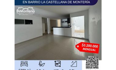SE ARRIENDA CASA EN BARRIO LA CASTELLANA DE MONTERIA