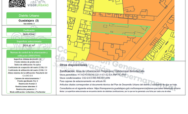 Terreno mixto en venta en Huentitán Guadalajara 2,446 m² para departamentos.