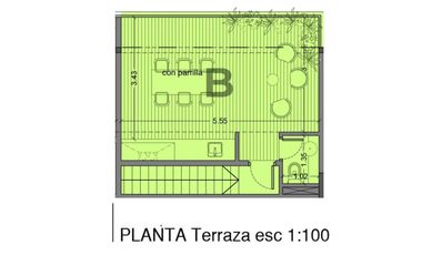 Penthouse tres ambientes a la Venta con terraza privada en el Centro de Wilde