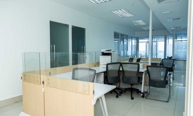 OFICINA EN AVENIDA BALBOA TORRE BICSA CON DIVISIONES AMOBLADA 199M2
