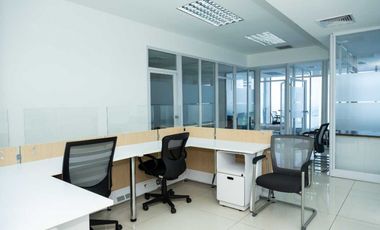 OFICINA EN AVENIDA BALBOA TORRE BICSA CON DIVISIONES AMOBLADA 199M2