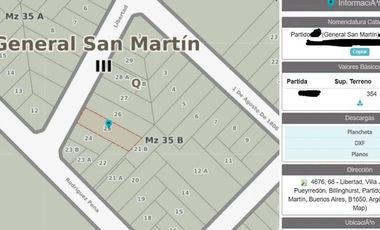 VENTA CASA A REFACCIONAR EN SAN MARTIN LOTE PROPIO