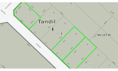 LOTES EN VENTA con 15 metros de frente sobre calle Laprida