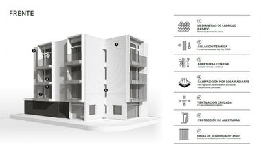 monoambiente en venta en lujan centro con balcón al frente