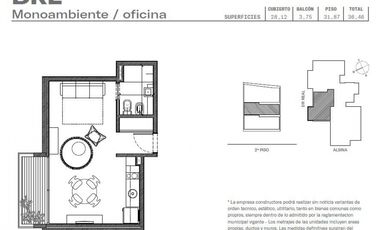 monoambiente en venta en lujan centro con balcón al frente