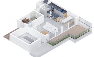 departamento dos ambientes a la venta en lujan