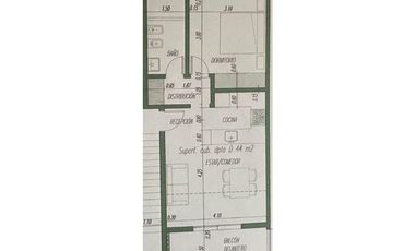 departamento 2 ambientes con terraza al frente sin expensas
