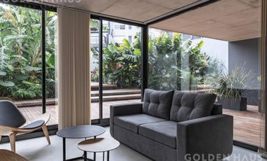 Departamento Monoambiente en venta en Palermo con balcón aterrazado y parrilla propia