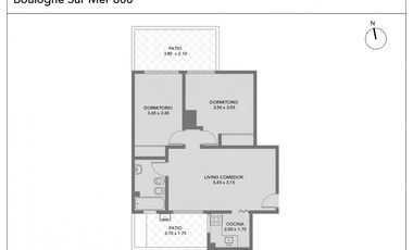 Departamento en Venta 2 dormitorios  con 2 patios en Balvanera