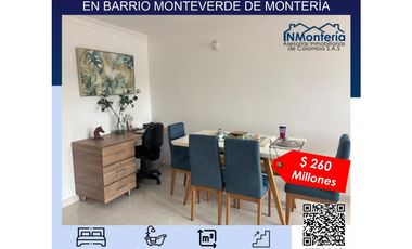 SE VENDE APARTAMENTO EN BARRIO MONTEVERDE DE MONTERIA