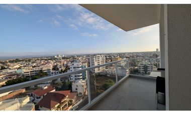 En renta departamento con vista al mar en Manta