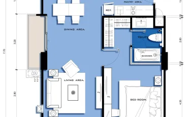 1 Bedroom Condo for rent at The Ultimate River Beach