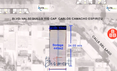 Excelente bodega en renta sobre Blvd Valsequillo Col. San Baltazar