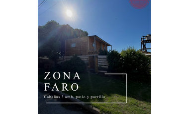 ALQUILER ESTUDIANTE - Cabaña 3 amb, patio, parrilla - Zona Faro Norte