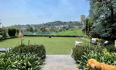 Venta  moderna casa amueblada Bosque Real 4 recamaras  sobre campo de golf