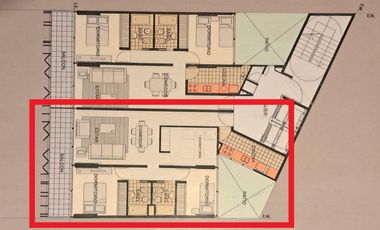 ALQUILER DEPARTAMENTO  2 DORMITORIO SEMIPISO 4 PISO FRENTE  BALCON PILETA AV LUGONES NUEVA CORDOBA