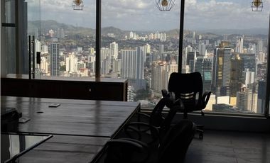 ALQUILER DE OFICINA DE 168M EN AVENIDA BALBOA TORRE BICSA AMOBLADA