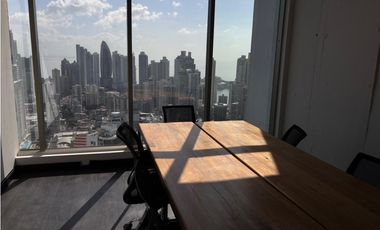 ALQUILER DE OFICINA DE 168M EN AVENIDA BALBOA TORRE BICSA AMOBLADA