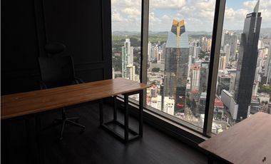 ALQUILER DE OFICINA DE 168M EN AVENIDA BALBOA TORRE BICSA AMOBLADA