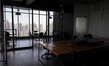 ALQUILER DE OFICINA DE 168M EN AVENIDA BALBOA TORRE BICSA AMOBLADA