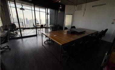 ALQUILER DE OFICINA DE 168M EN AVENIDA BALBOA TORRE BICSA AMOBLADA