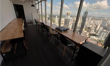 ALQUILER DE OFICINA DE 168M EN AVENIDA BALBOA TORRE BICSA AMOBLADA