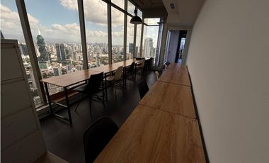 ALQUILER DE OFICINA DE 168M EN AVENIDA BALBOA TORRE BICSA AMOBLADA