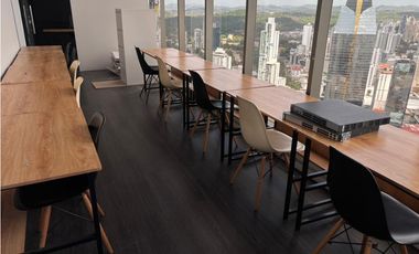 ALQUILER DE OFICINA DE 168M EN AVENIDA BALBOA TORRE BICSA AMOBLADA