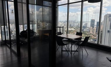 ALQUILER DE OFICINA DE 168M EN AVENIDA BALBOA TORRE BICSA AMOBLADA