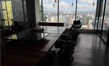 ALQUILER DE OFICINA DE 168M EN AVENIDA BALBOA TORRE BICSA AMOBLADA
