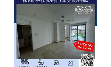 SE ARRIENDA CASA CON PANELES SOLARES EN LA CASTELLANA DE MONTERIA