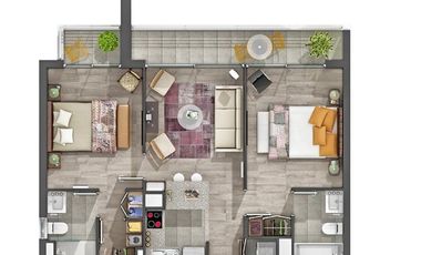 Departamento en Arriendo en Mujica / Emilio Vaisse