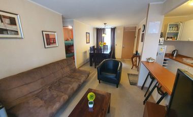 Depto 3d+1b Con Patio, Amoblado Y Estacionamiento.