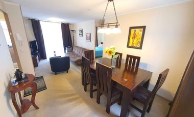 Depto 3d+1b Con Patio, Amoblado Y Estacionamiento.