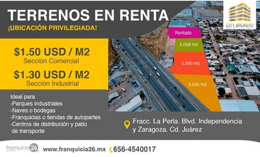 Terreno en renta en Juárez