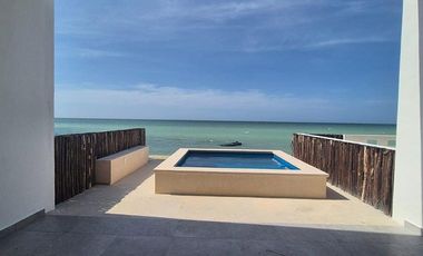CASA EN VENTA MERIDA, PLAYA SAN BENITO TELCHAC, AMALFI, FRENTE AL MAR, LISTO.